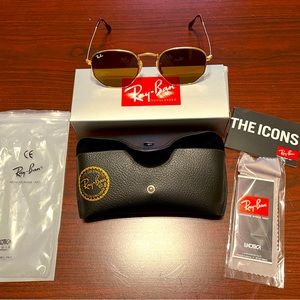 Ray-Ban Hexagonal Flat Lens Sunglasses RB3548N